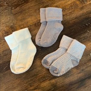 Set of 3 Soft, Fuzzy Toddler Socks